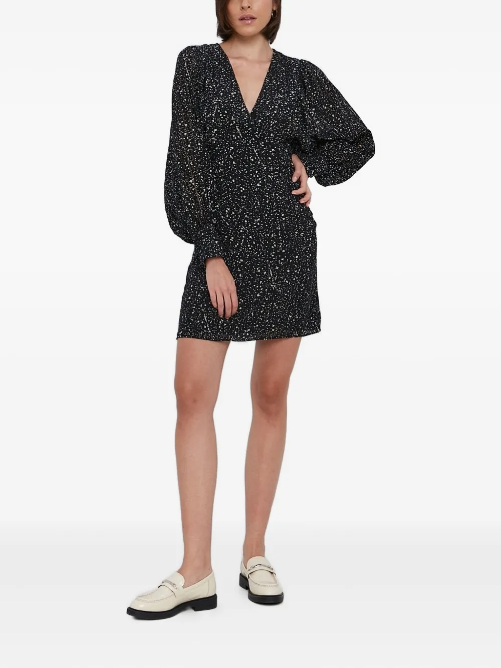 Sisley puff-sleeve speckle-print dress | Day Dresses | Image 2