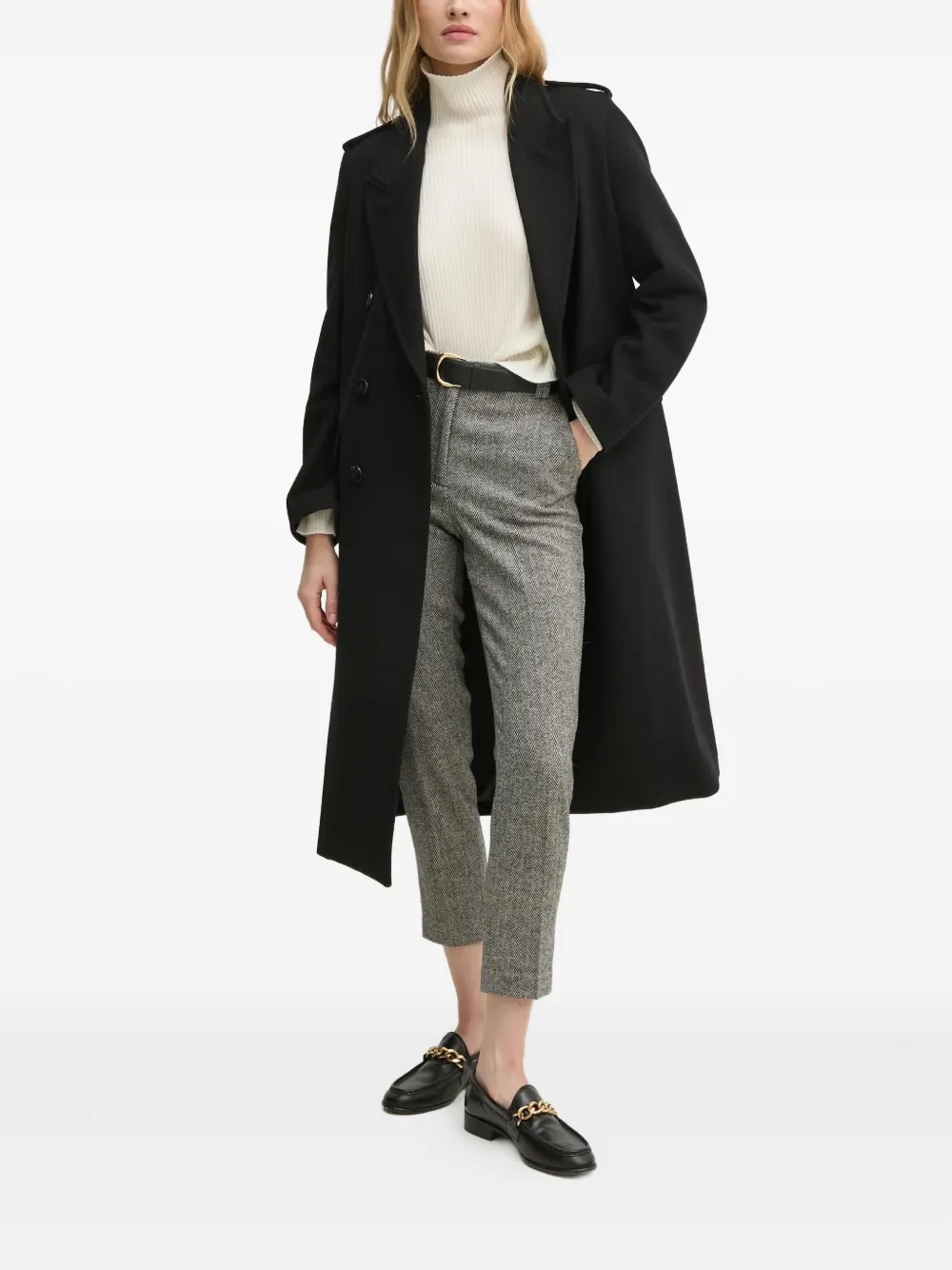 Sisley Paris Double-breasted Coat In Black