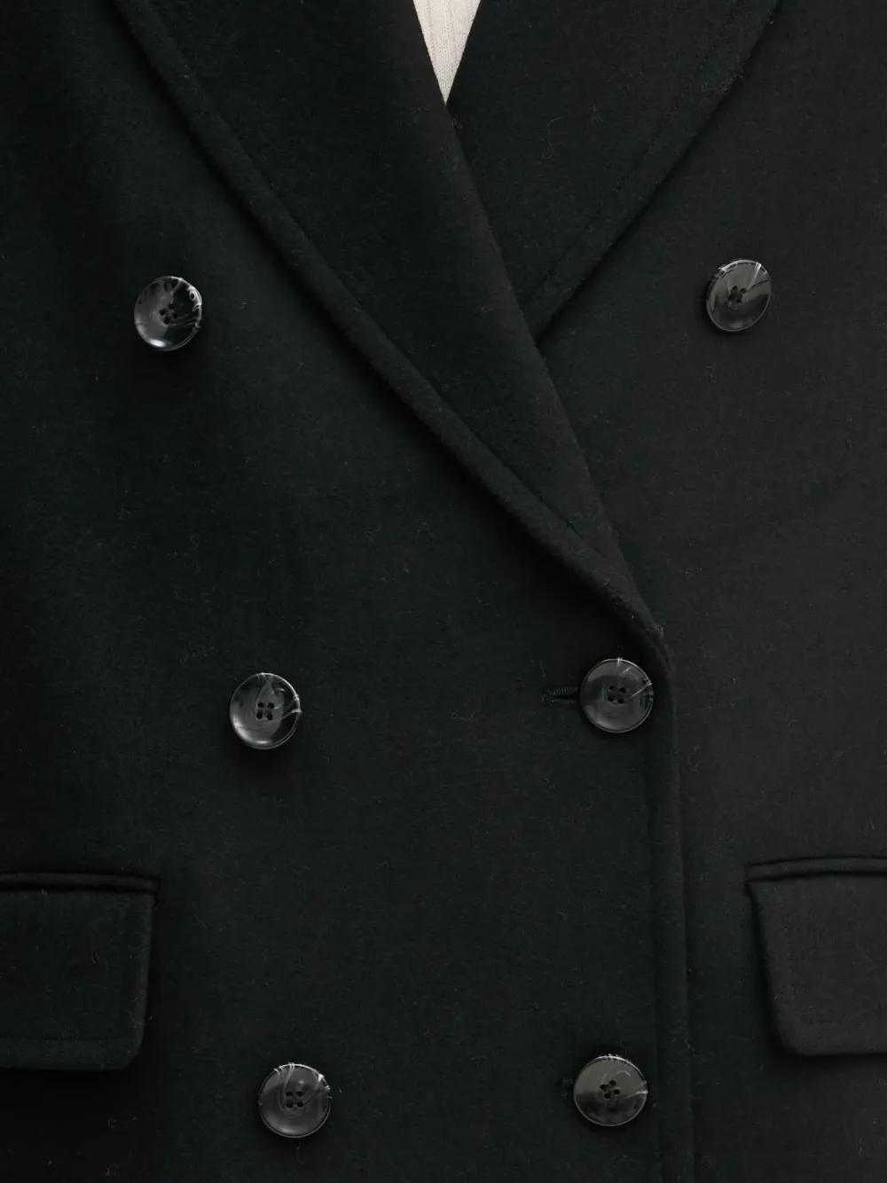 Sisley Paris Double-breasted Coat In Black