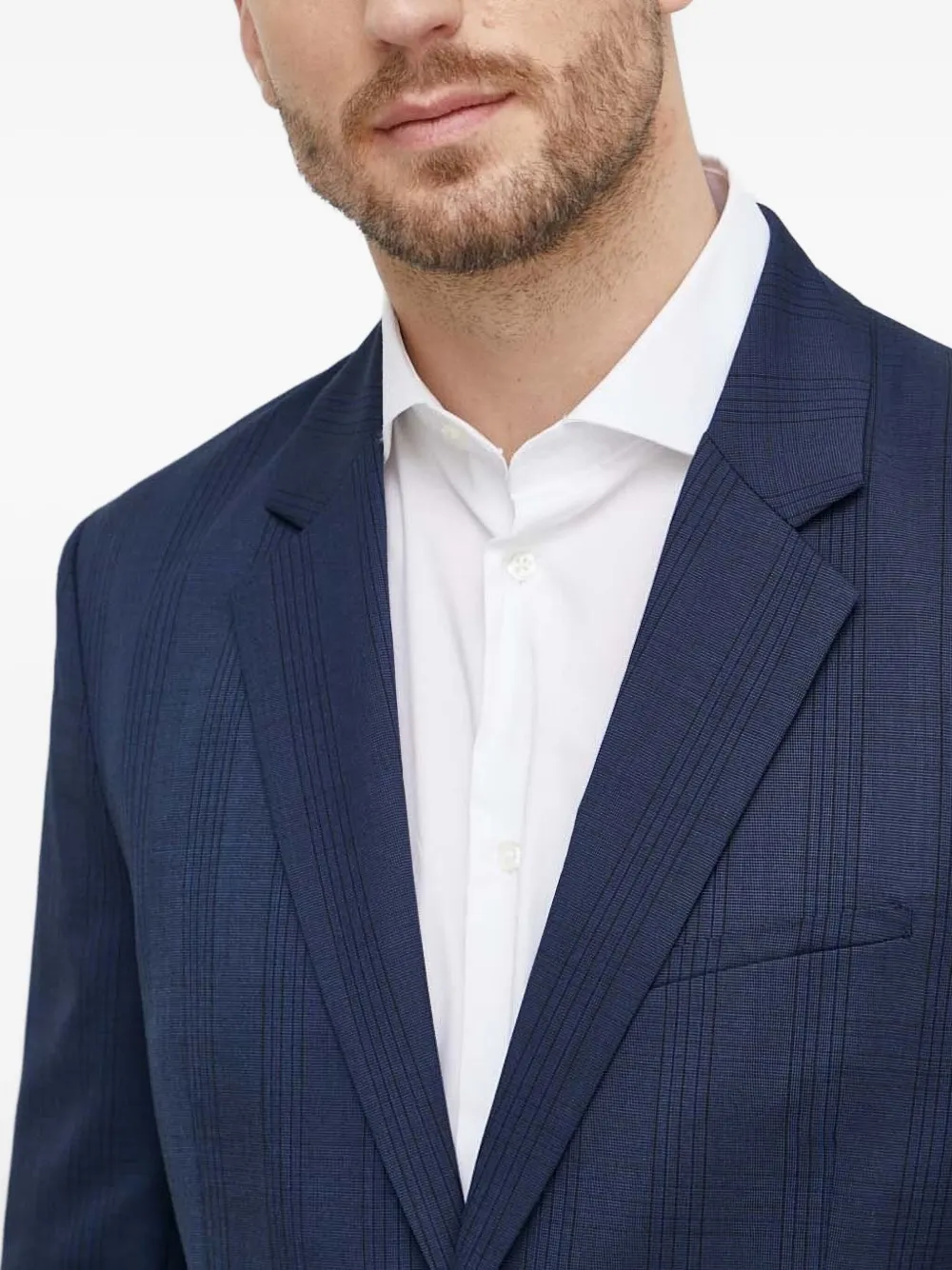 Sisley Geruite blazer Blauw