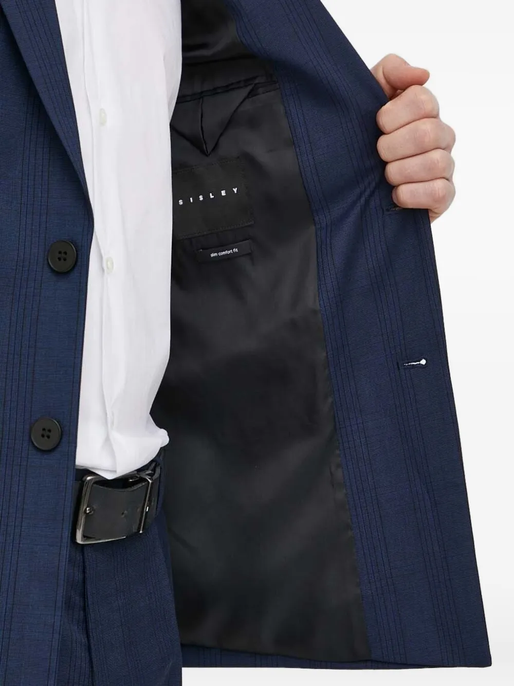 Sisley Geruite blazer Blauw