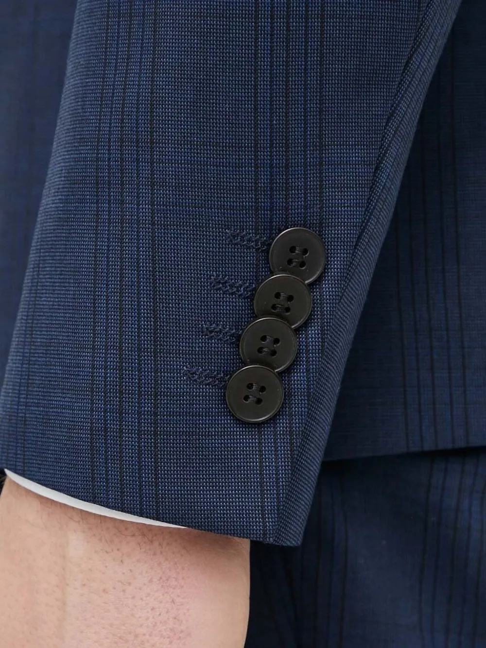 Sisley Geruite blazer Blauw