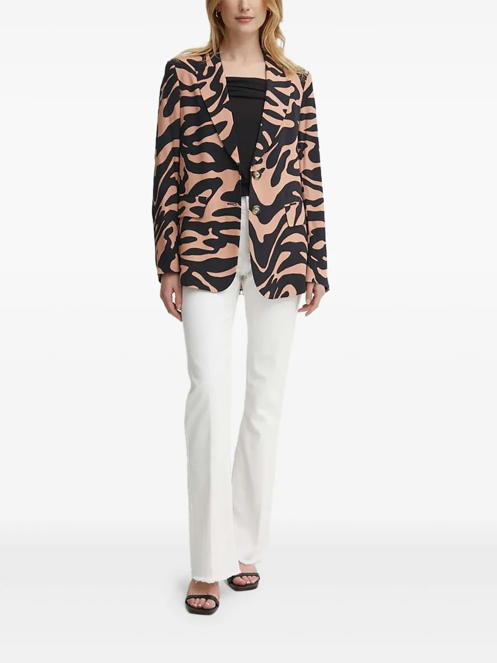 Sisley single-breasted blazer | Brown | Image 1