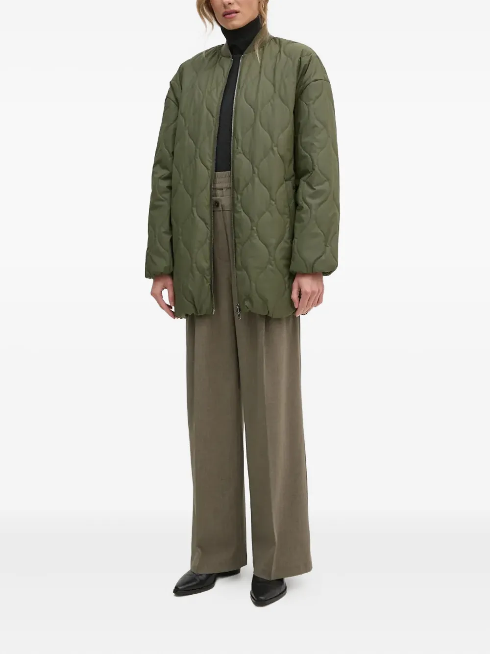 Sisley Paris Double-waist Trousers In Brown