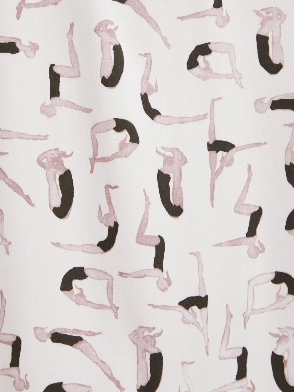 Sisley Midi-blousejurk met print Wit