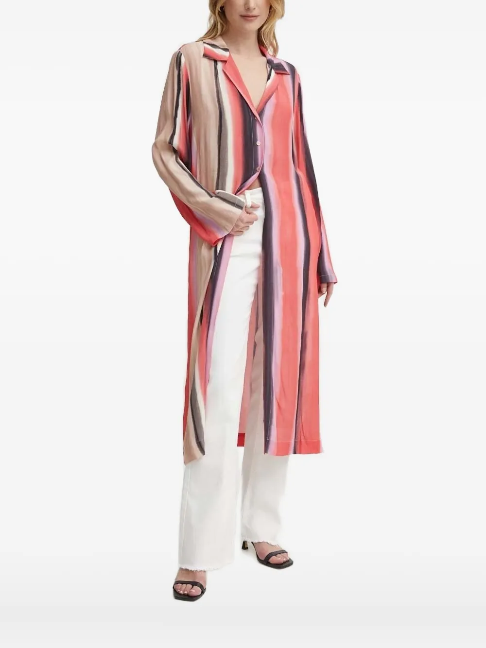 Sisley Paris Stripe-print Shirt In Pink