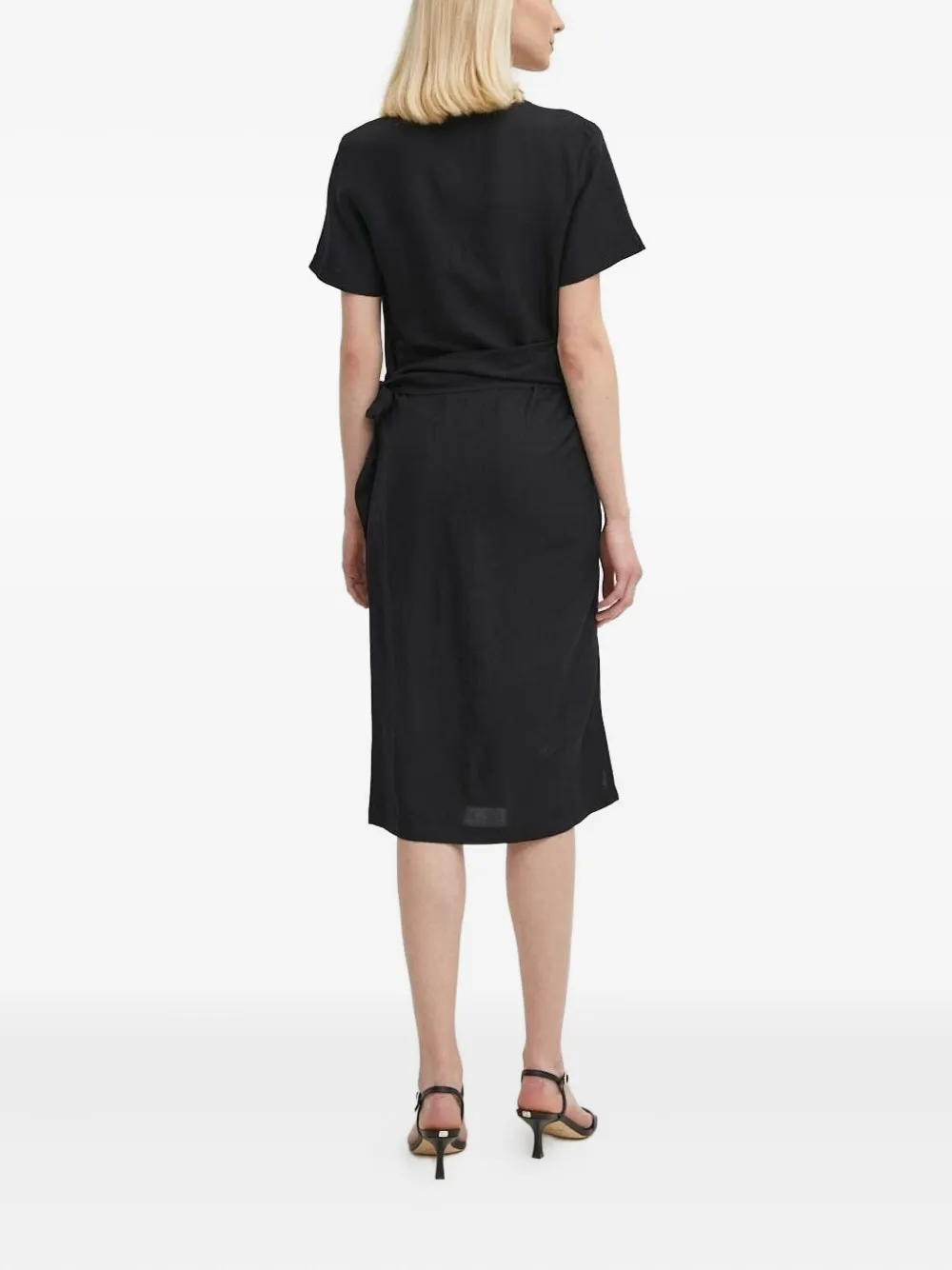 Sisley Midi-wikkeljurk - Zwart