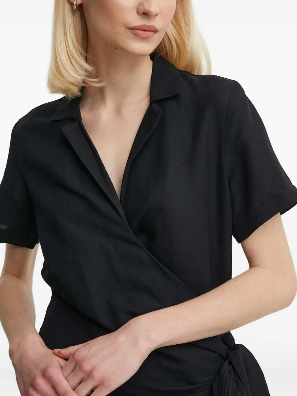 Sisley Midi-wikkeljurk Zwart