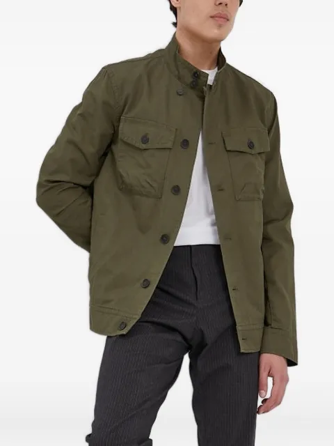 Sisley buttoned flap-pockets shirt jacket