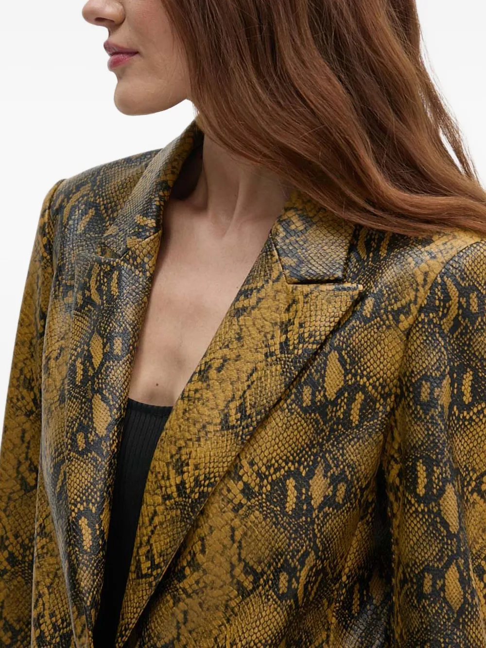 Sisley Paris Snakeskin-effect Blazer In Multi