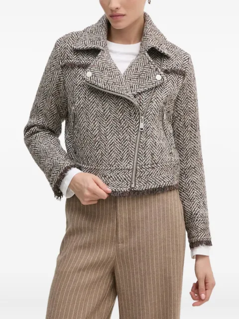 Sisley herringbone-pattern jacket
