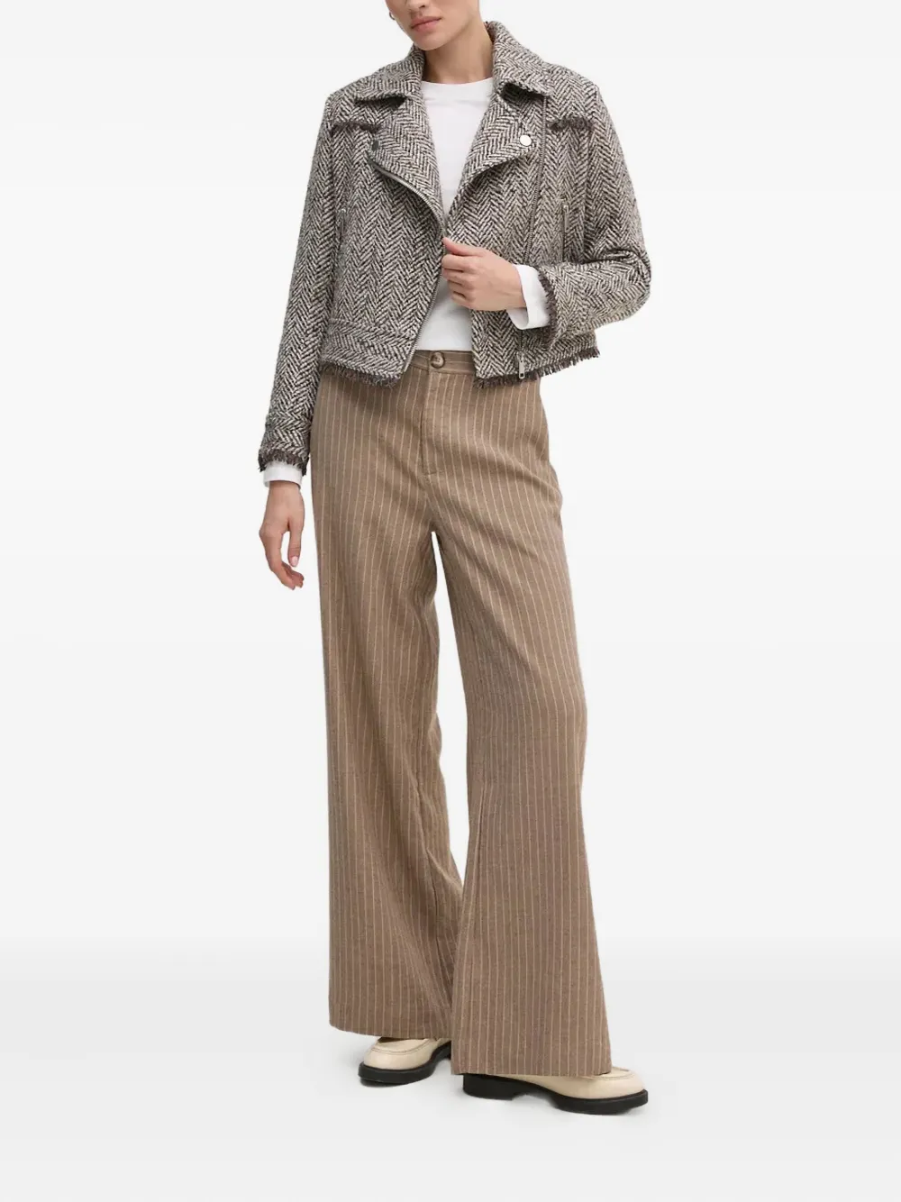 Sisley herringbone-pattern jacket | Tweed Jackets | Image 2
