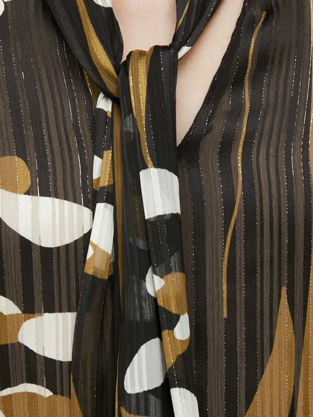 Sisley Mini-jurk met gestrikte hals Zwart