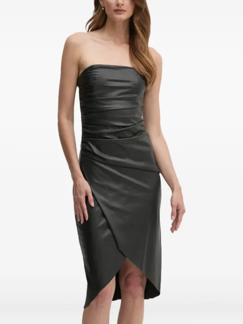 Sisley draped strapless mini dress