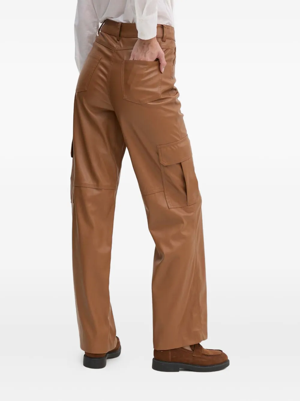 Sisley Paris Cargo Trousers In Brown
