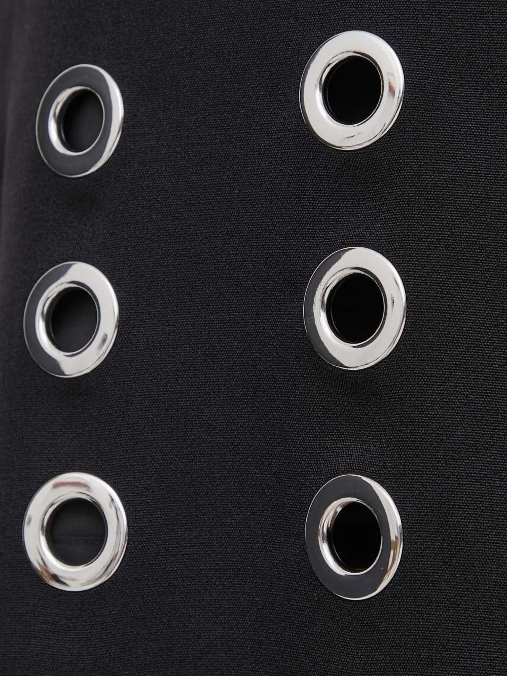 Sisley Jurk met V-hals en ringlets Zwart