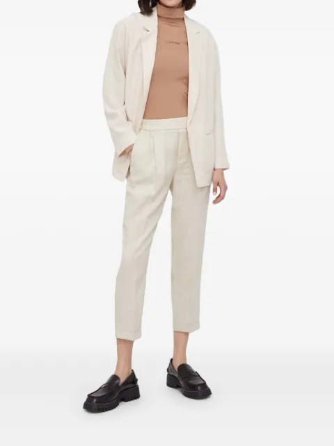 Sisley lapel-collar open-front blazer