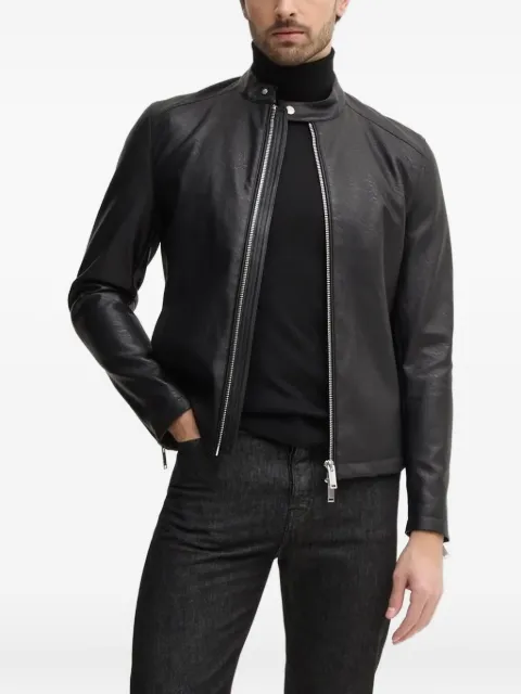 Sisley zip-fastening buttoned-collar jacket