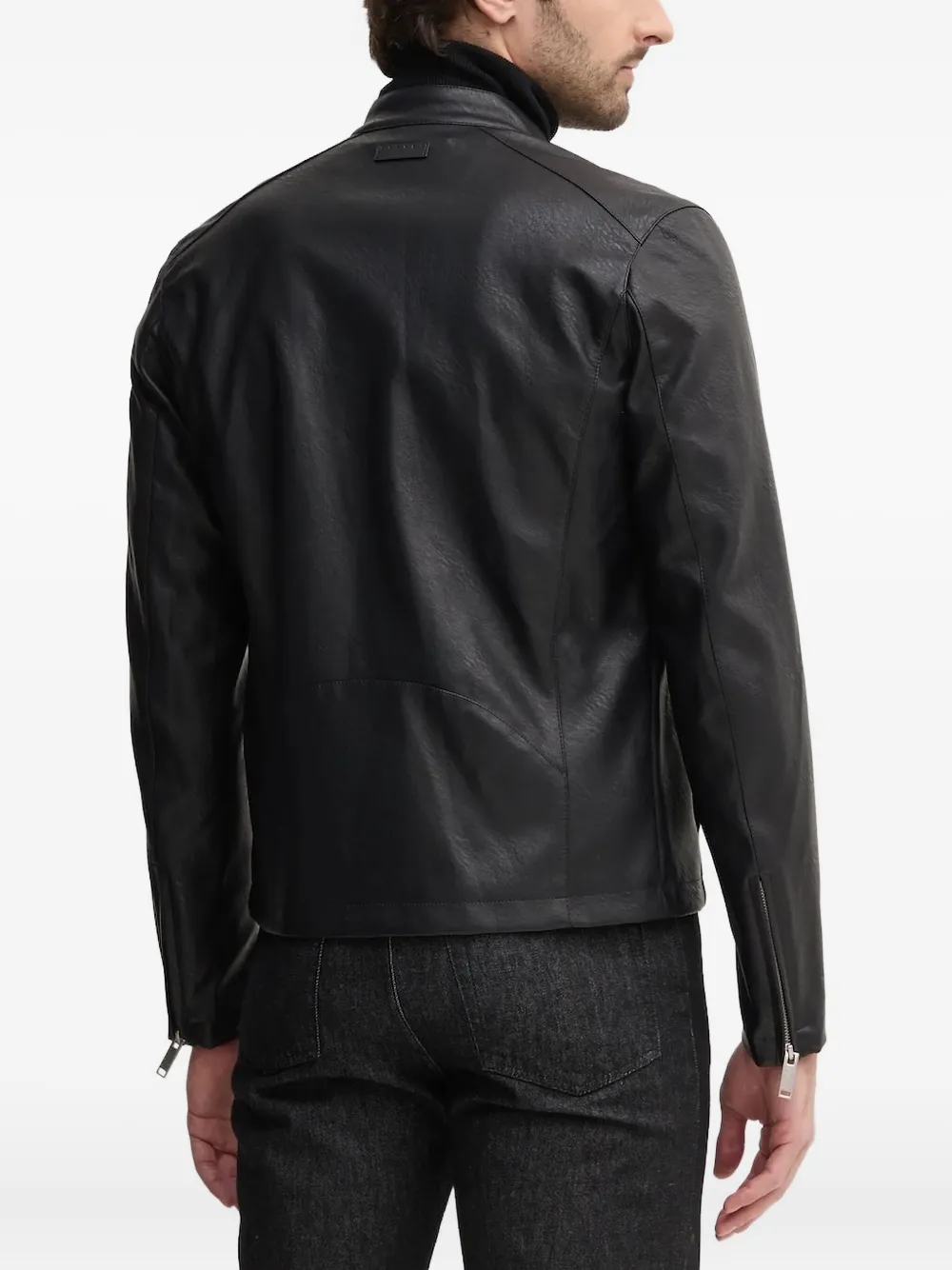 Sisley Jack met knoopkraag en ritssluiting Zwart