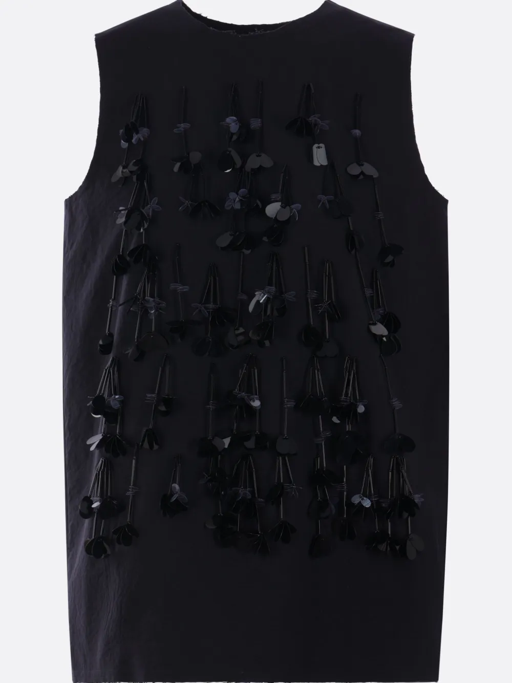 Plan C Sequin-embellished Top In Black