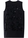 Plan C sequin-embellished top - Black
