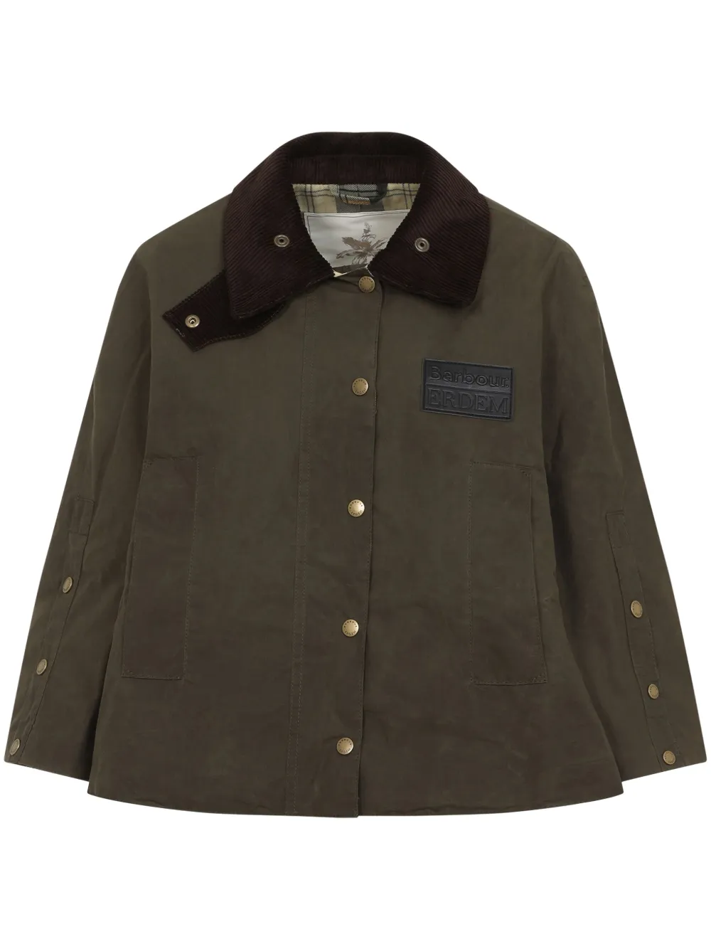 ERDEM x Barbour omkeerbaar jack Groen