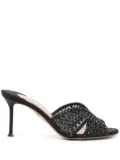 Aquazzura 75mm Crystal Lover sandals - Black