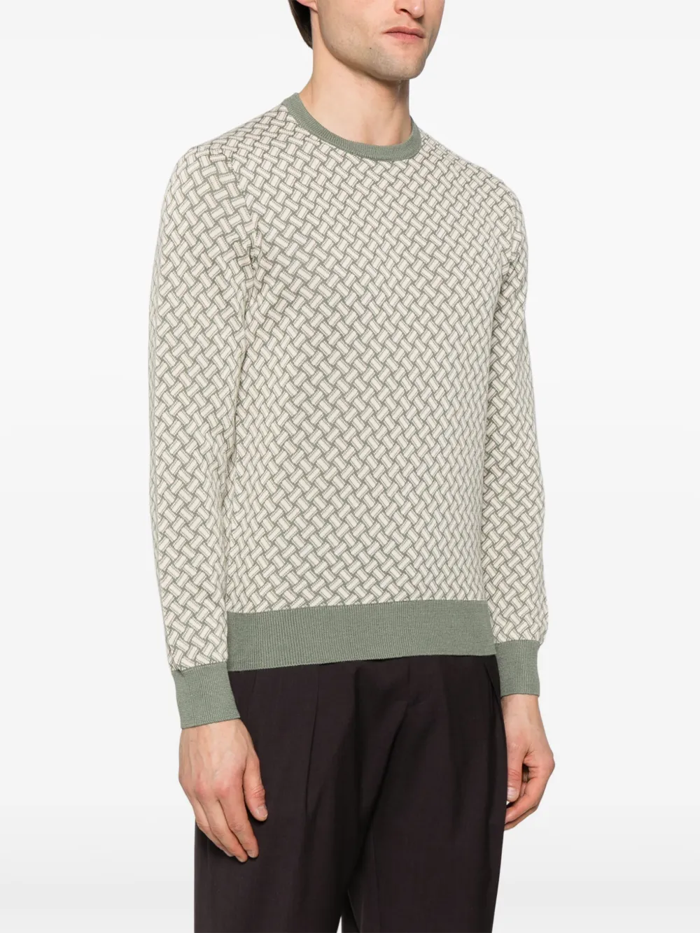 Drumohr Intarsia trui Groen