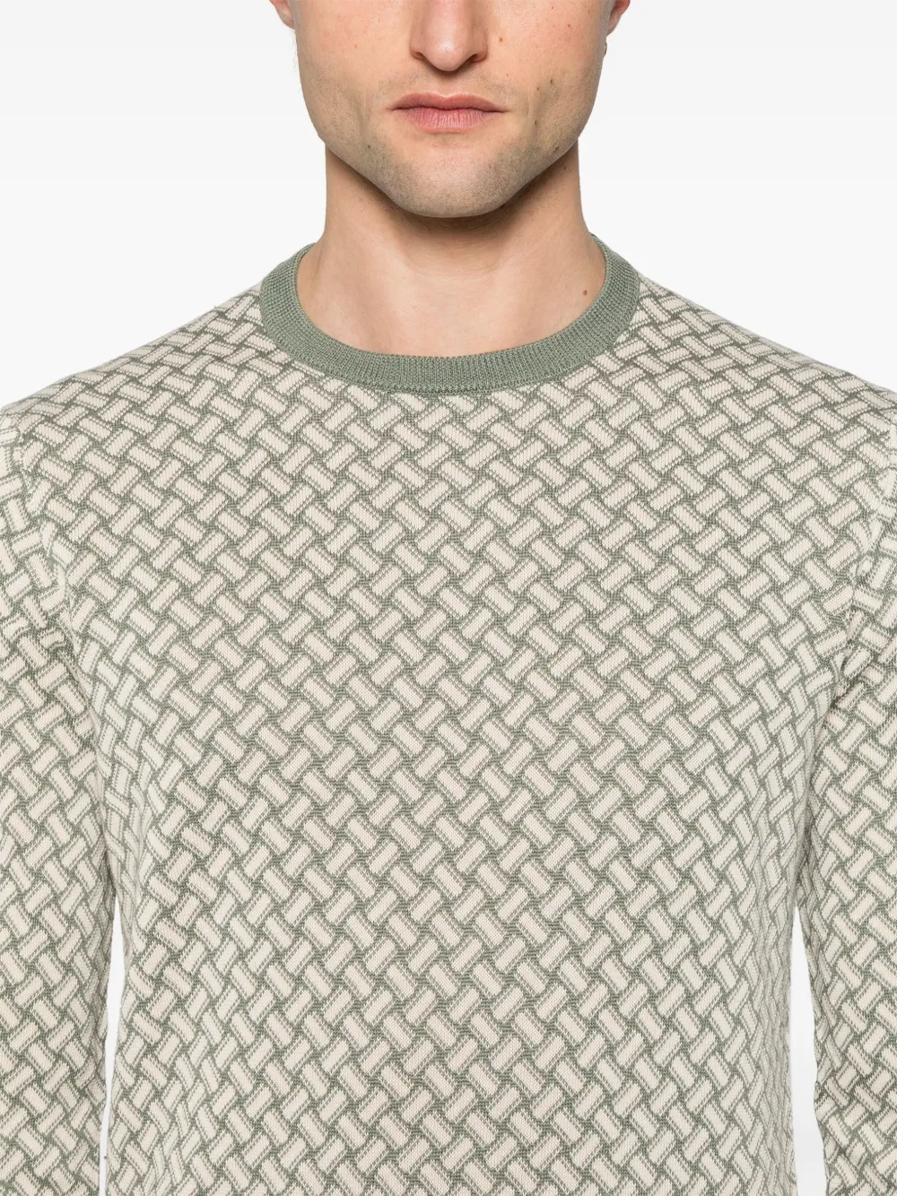 Drumohr Intarsia trui Groen