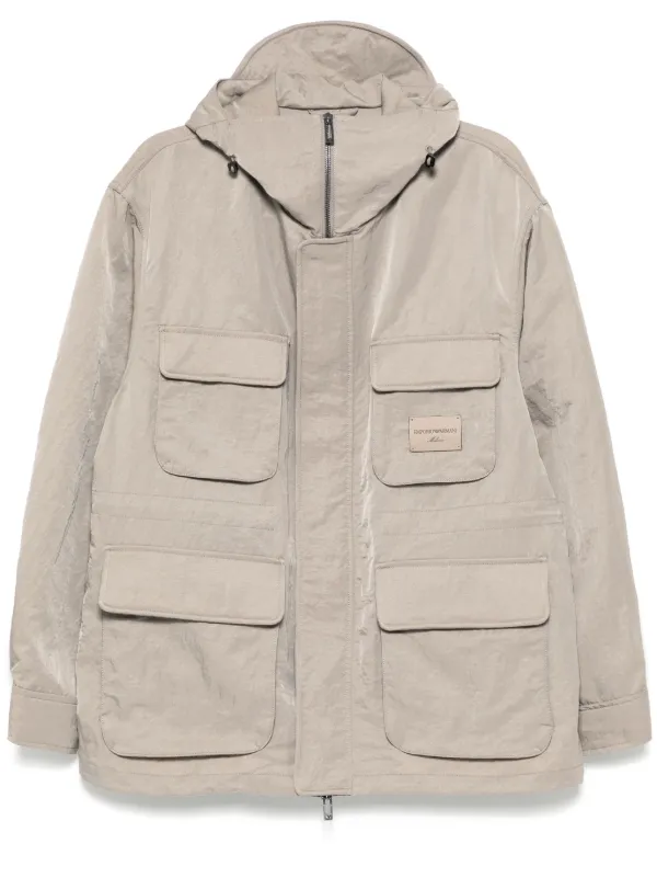 90s 00s イタリア製 EMPORIO ARMARNI ミリタリージャケット Emporio Armani ミリタリージャケット | ブラウン | FARFETCH JP