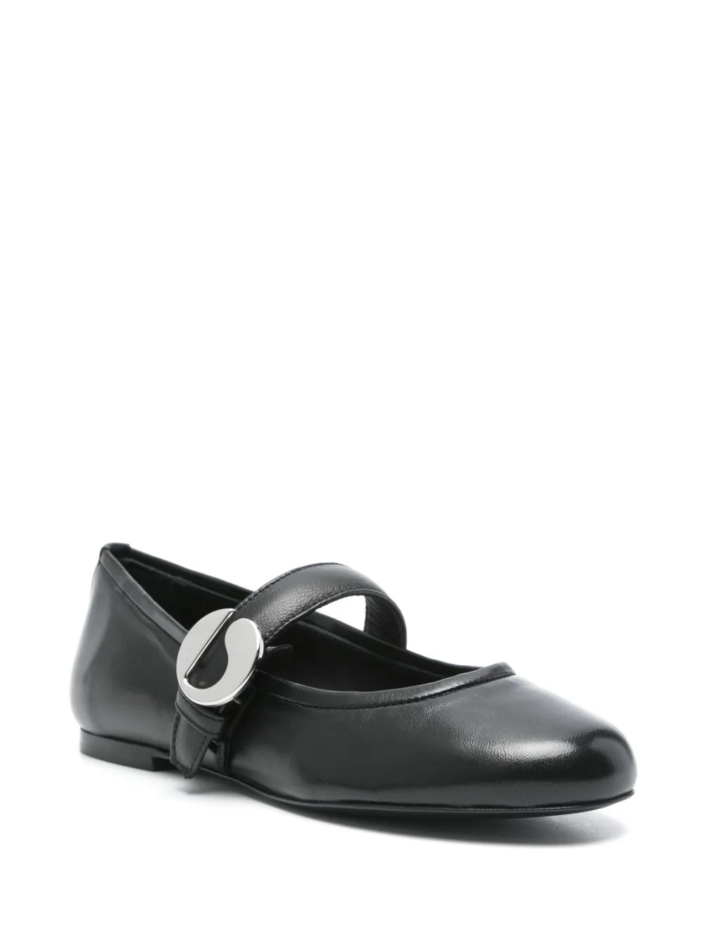 Coperni leather ballet flats - Zwart