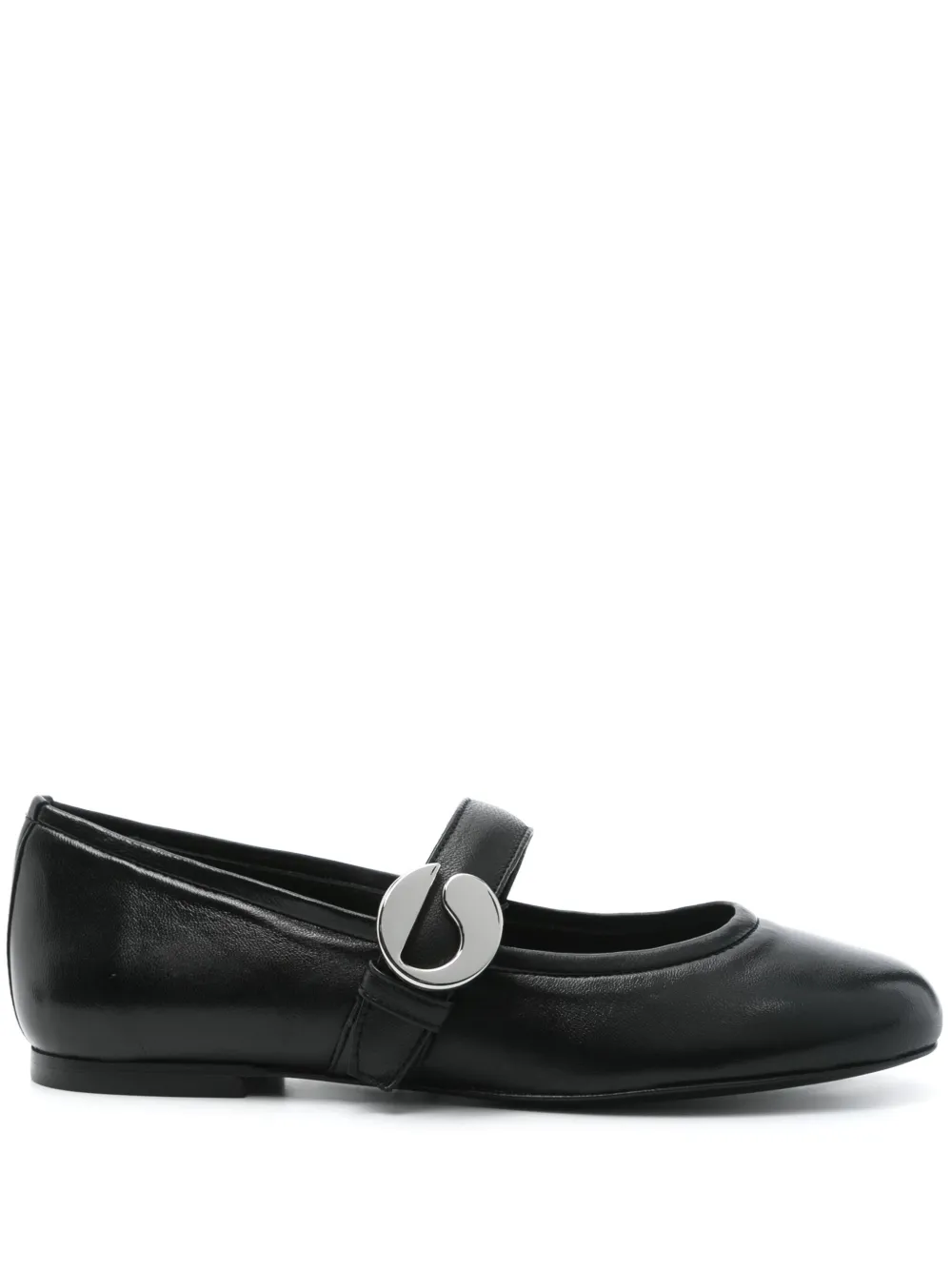 Coperni leather ballet flats Black