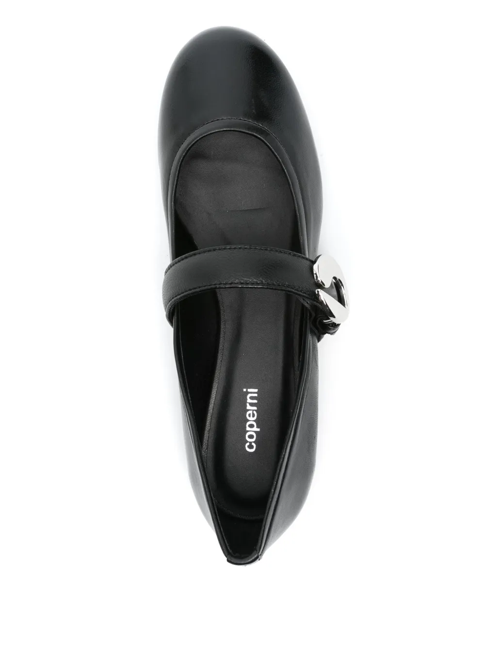 Coperni leather ballet flats Black