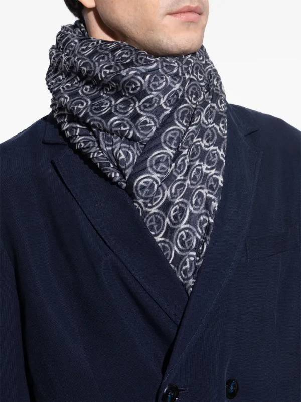 【SEAL限定商品】 | スカーフ カシミア Armani Giorgio ブルー JP FARFETCH | 小物