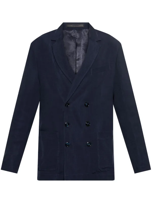 ジャケット GIORGIO ARMANI BLAZER Giorgio Armani Borgo 21 Size US 40R Black Pinstripes Wool