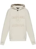 Emporio Armani logo-patch hoodie - Neutrals