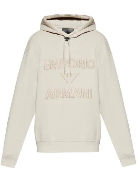 Emporio Armani logo-patch hoodie