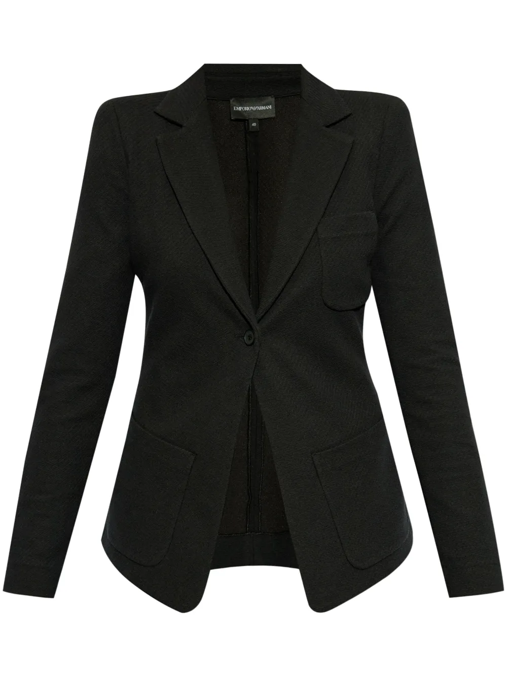 Emporio Armani Blazer met enkele rij knopen Zwart