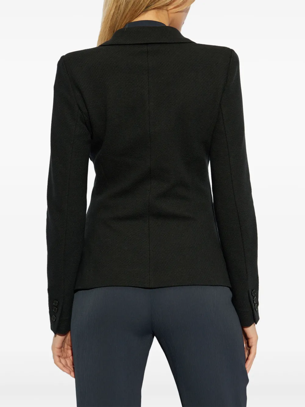 Emporio Armani Blazer met enkele rij knopen Zwart