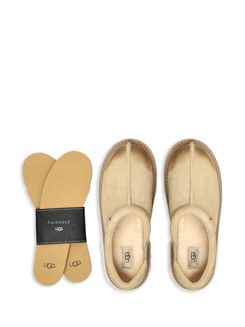 UGG M Tasman Lug Mules Leather Beige Neutrals