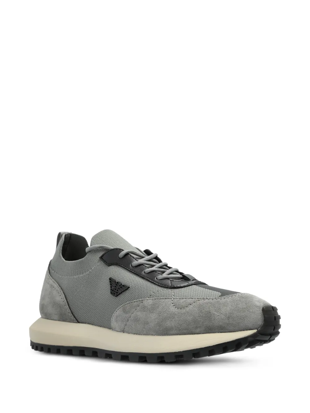 Emporio Armani logo patch trainers Grey