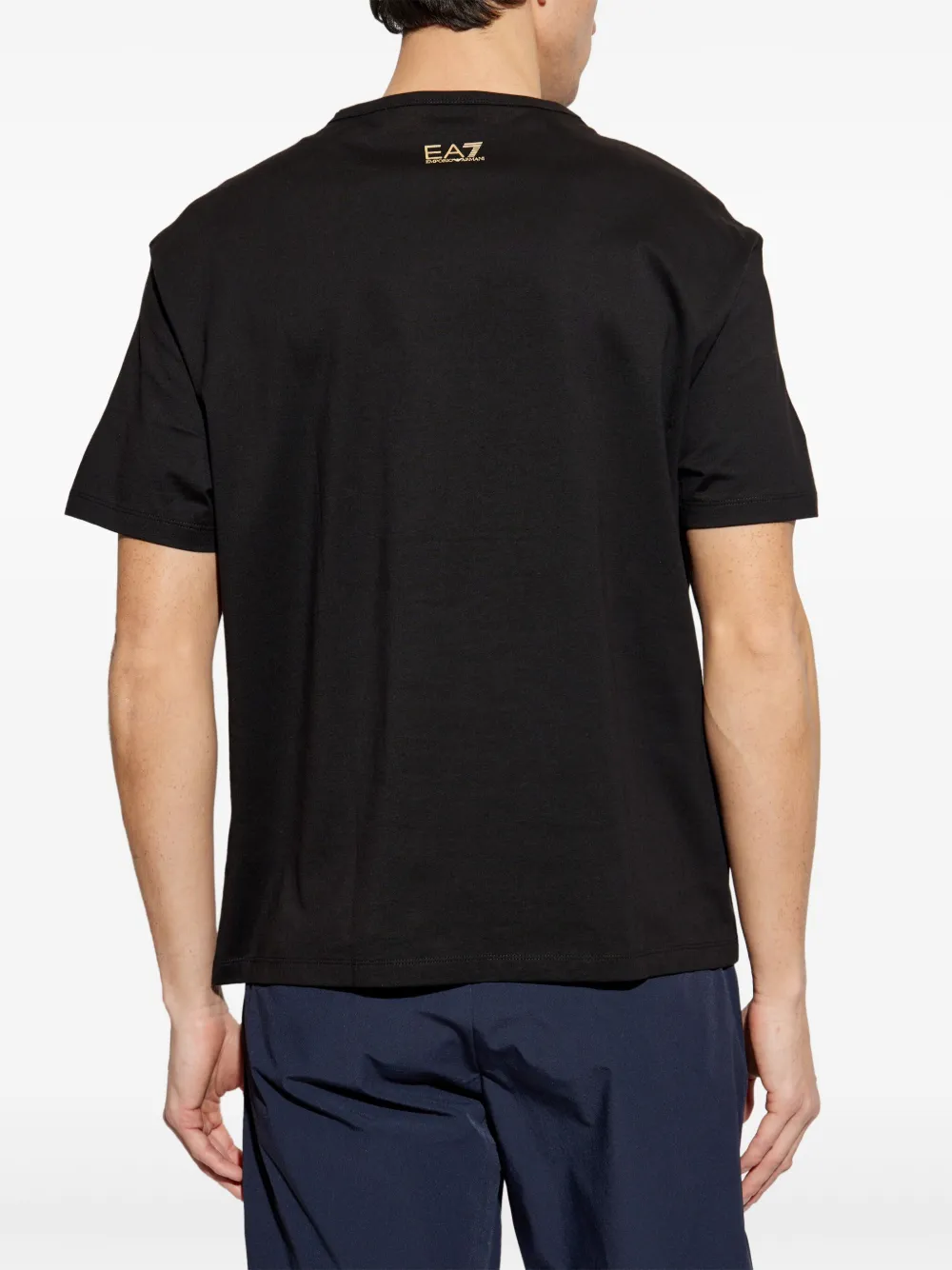 Ea7 Emporio Armani Katoenen T-shirt Zwart