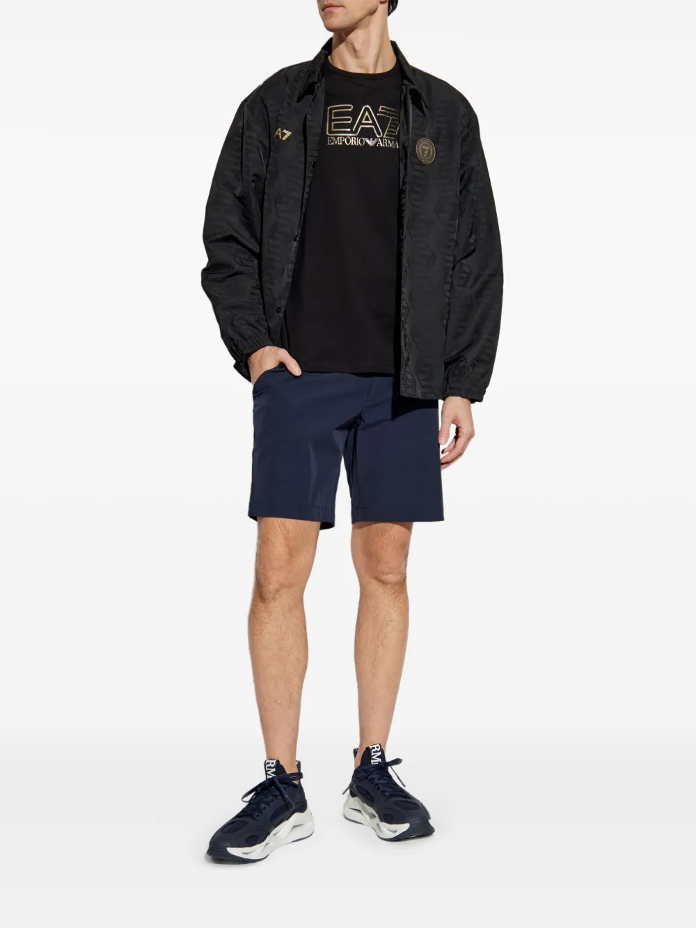 Ea7 Emporio Armani Katoenen T-shirt Zwart