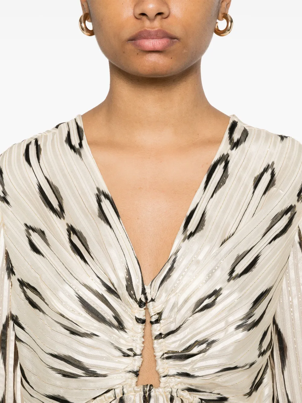 Shop Isabel Marant Stellar Blouse In Neutrals