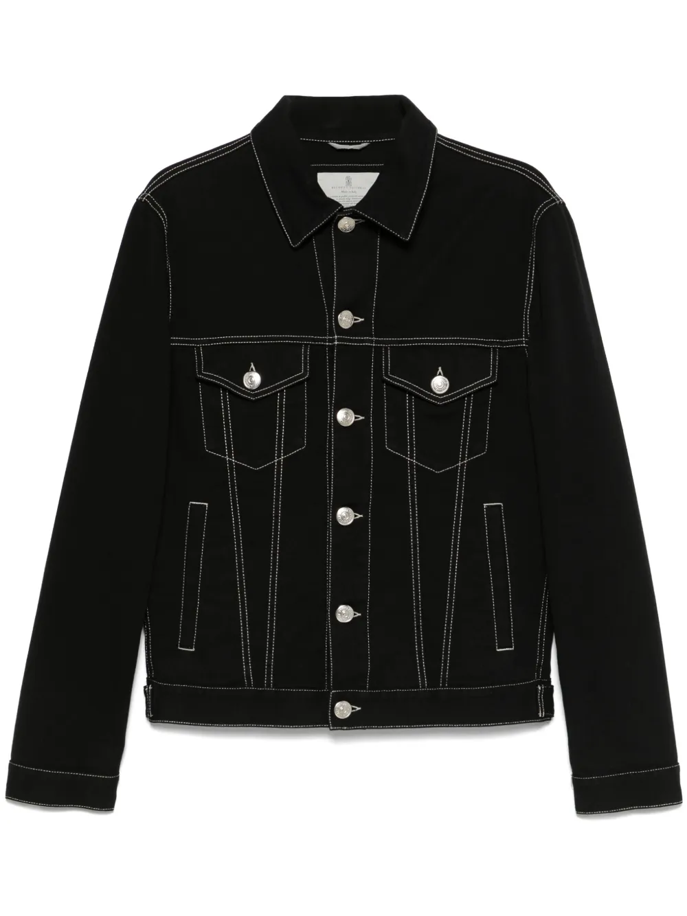Brunello Cucinelli Jack met contrasterende stiksels Zwart