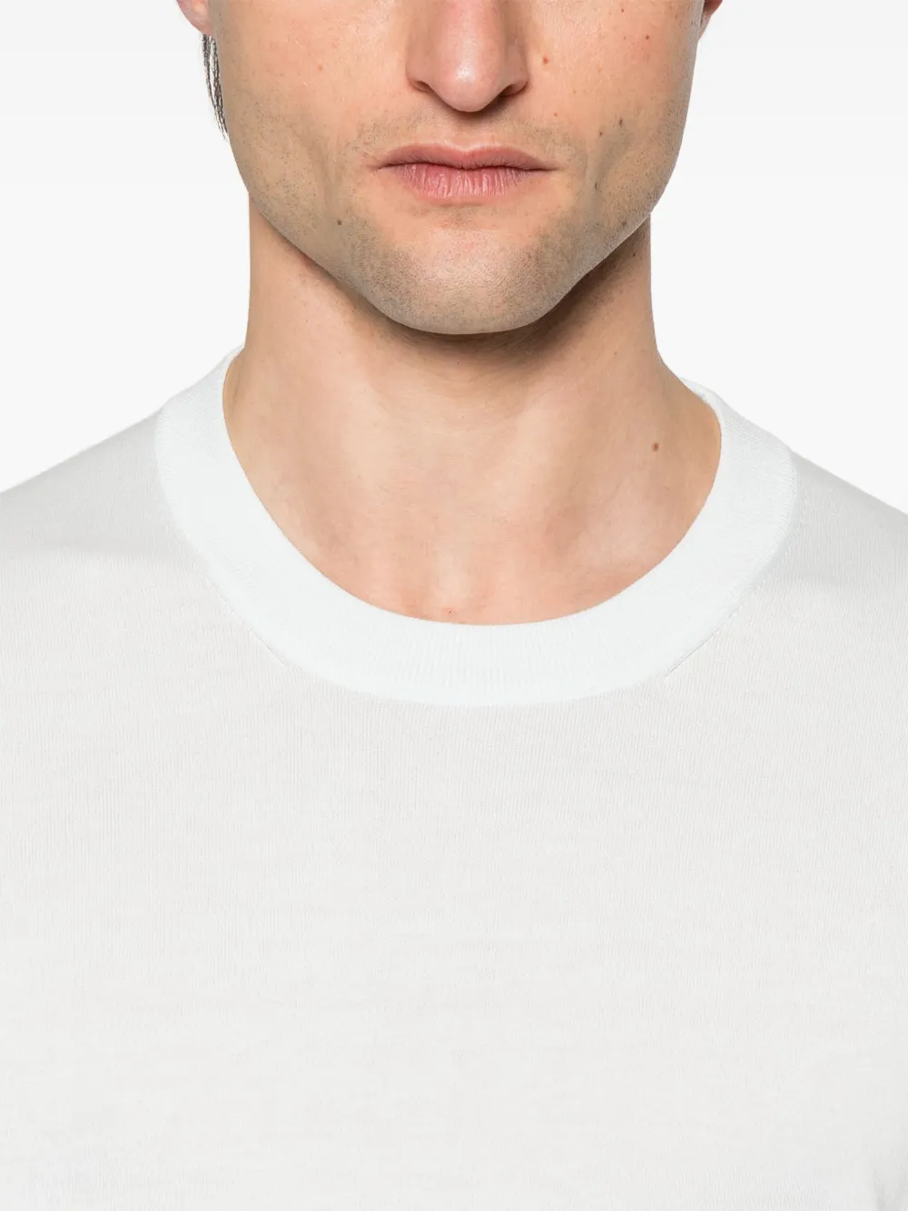 Brunello Cucinelli Fijngebreid T-shirt Blauw