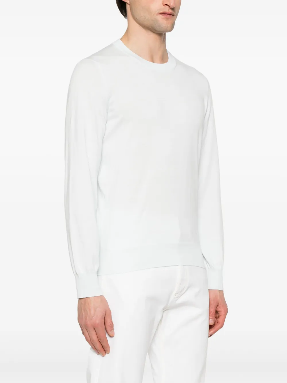 Brunello Cucinelli Fijngebreid T-shirt Blauw