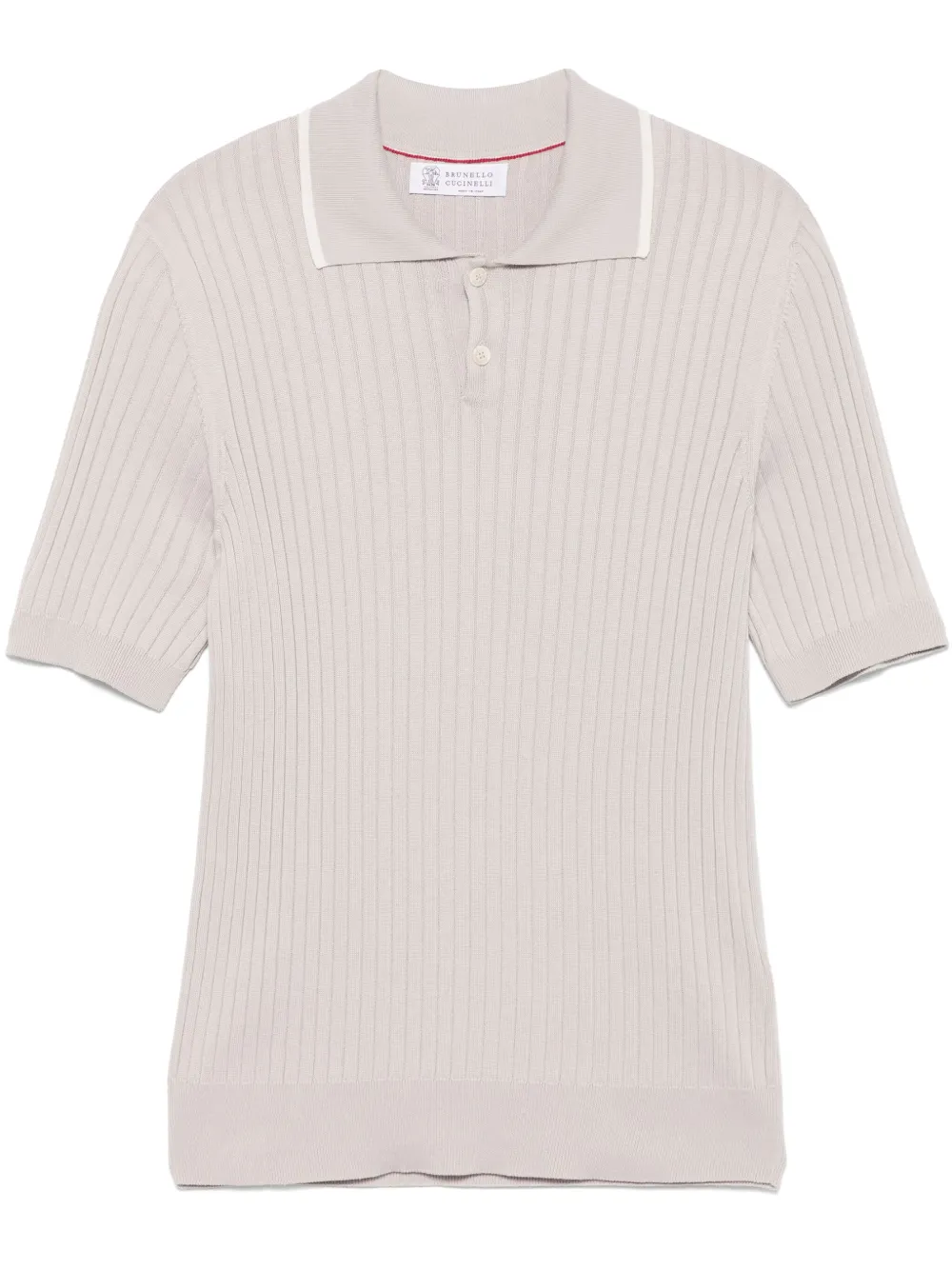 Brunello Cucinelli polo à design nervuré | gris | Image 1