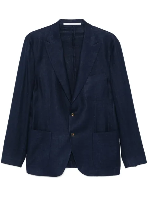 Eleventy interlock-twill blazer