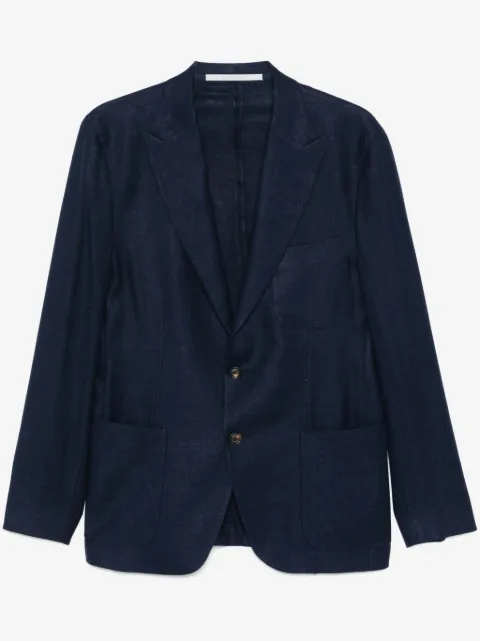 Eleventy interlock-twill blazer